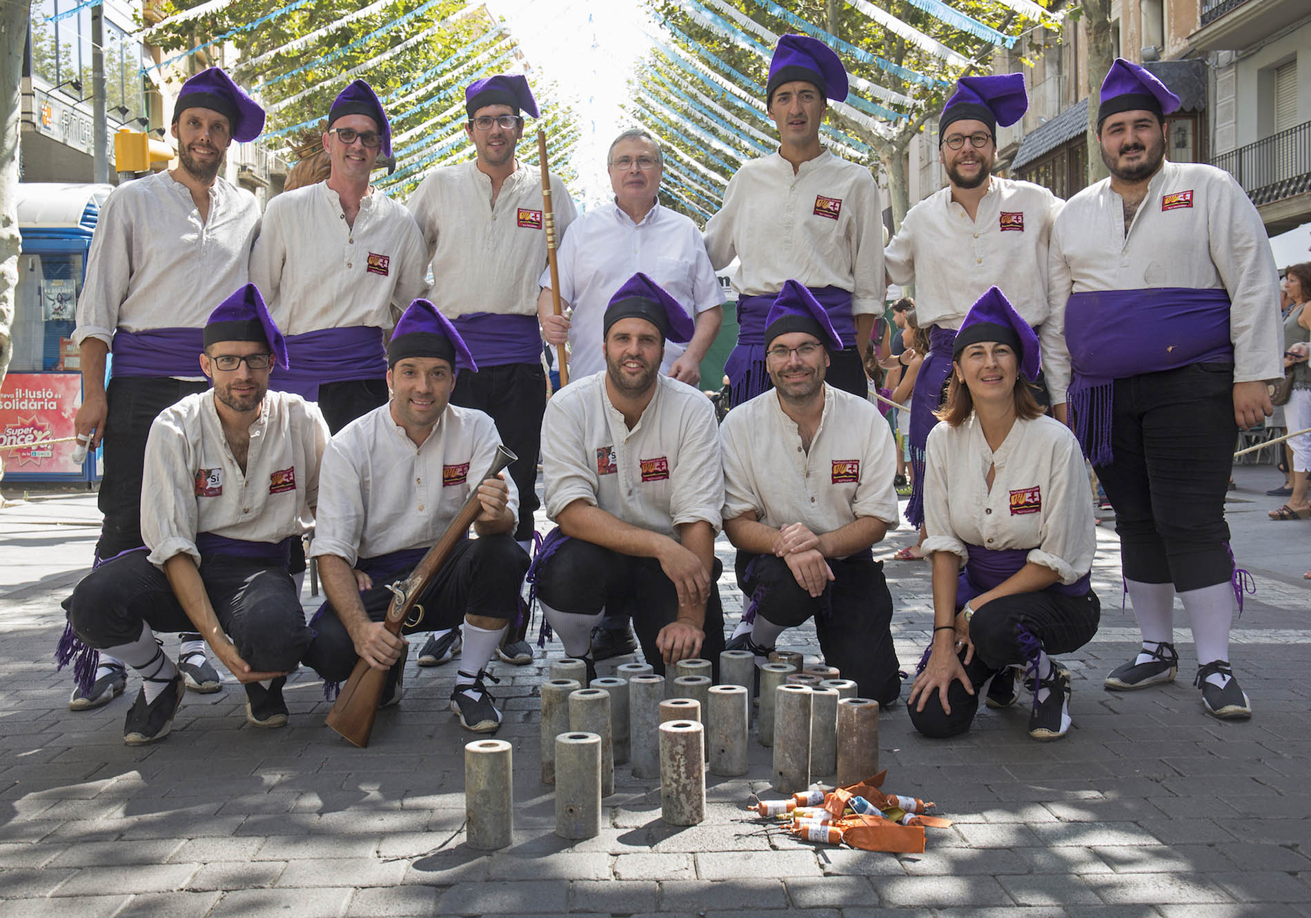 Trabucaires d’Igualada ‘Els Voladors.’ Vigília de sant Bartomeu, 2017.